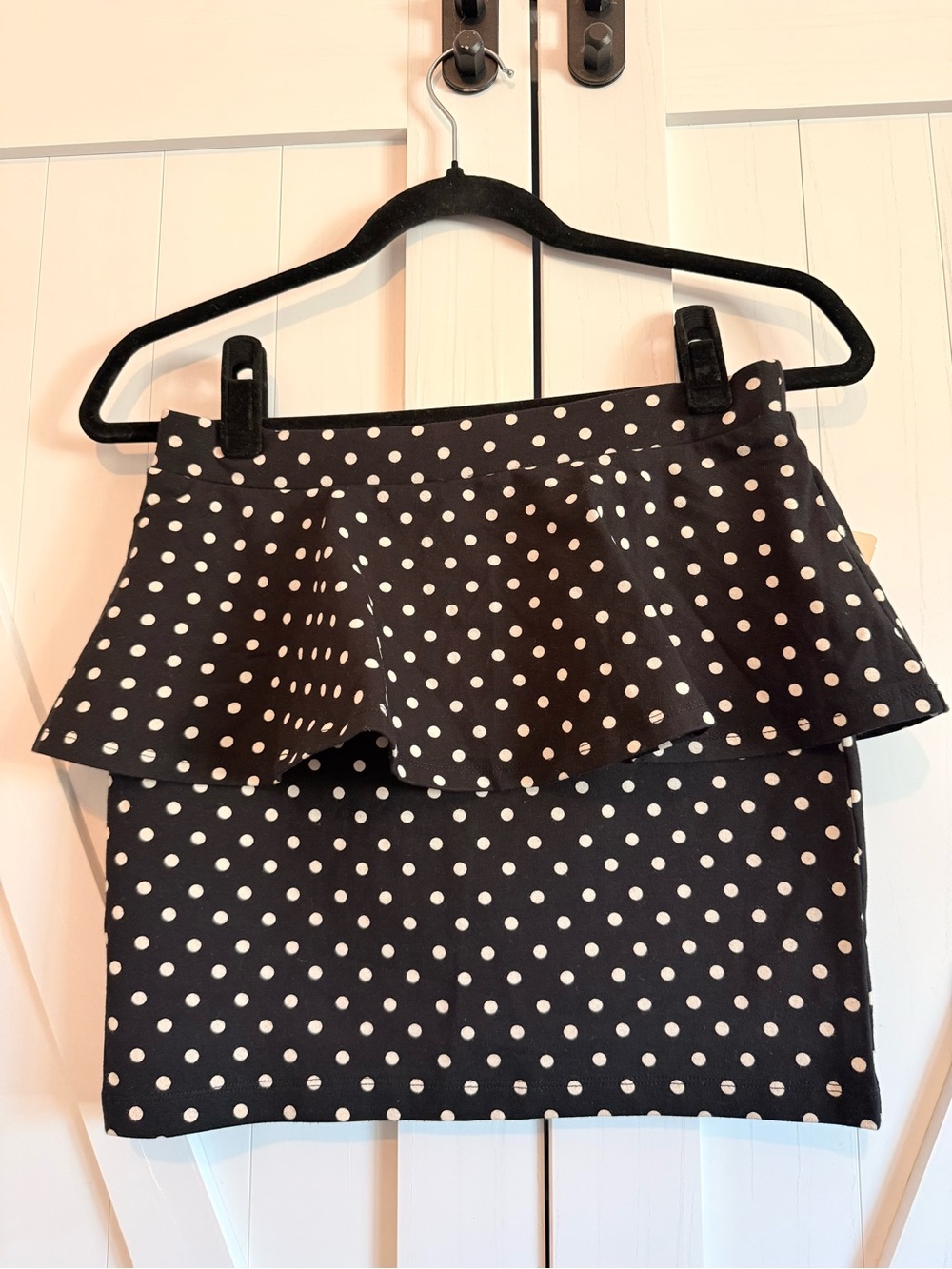 Forever 21 Black and White Polka Dot Mini Skirt